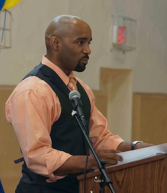 Lino at Graduation Podium